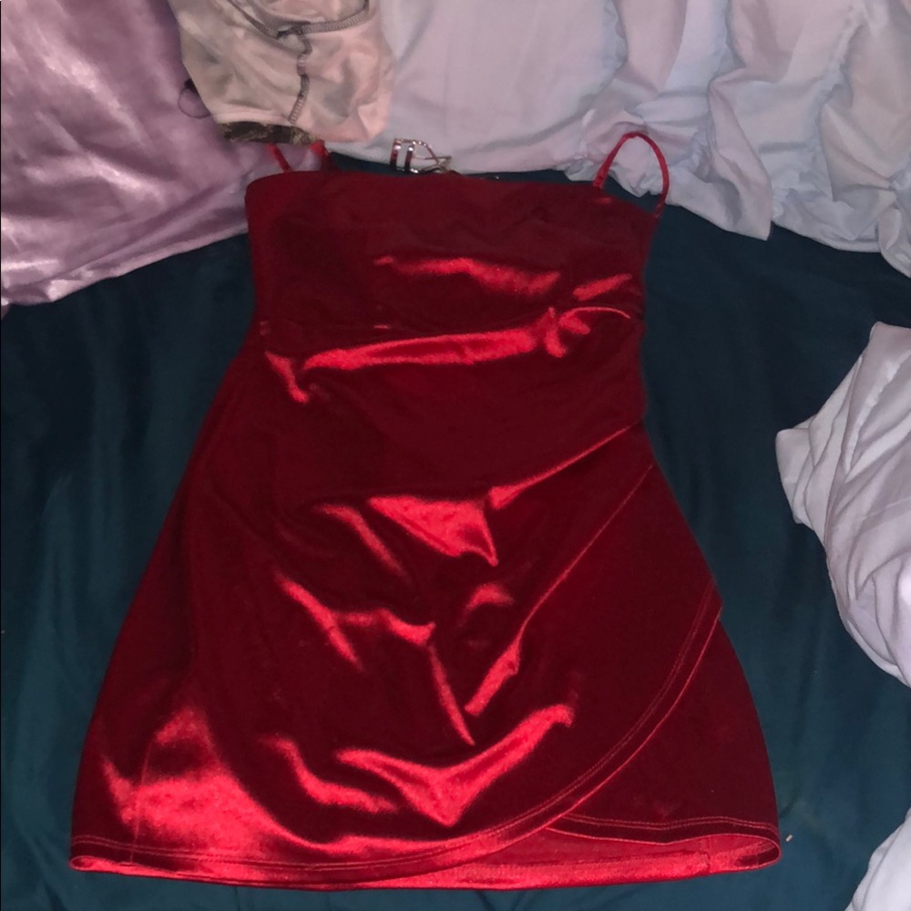Red Velvet Mini Dress